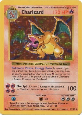 Example member listing: a Charizard card photographed for trade