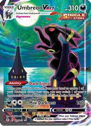 Example member listing: an Umbreon VMAX card photographed for trade